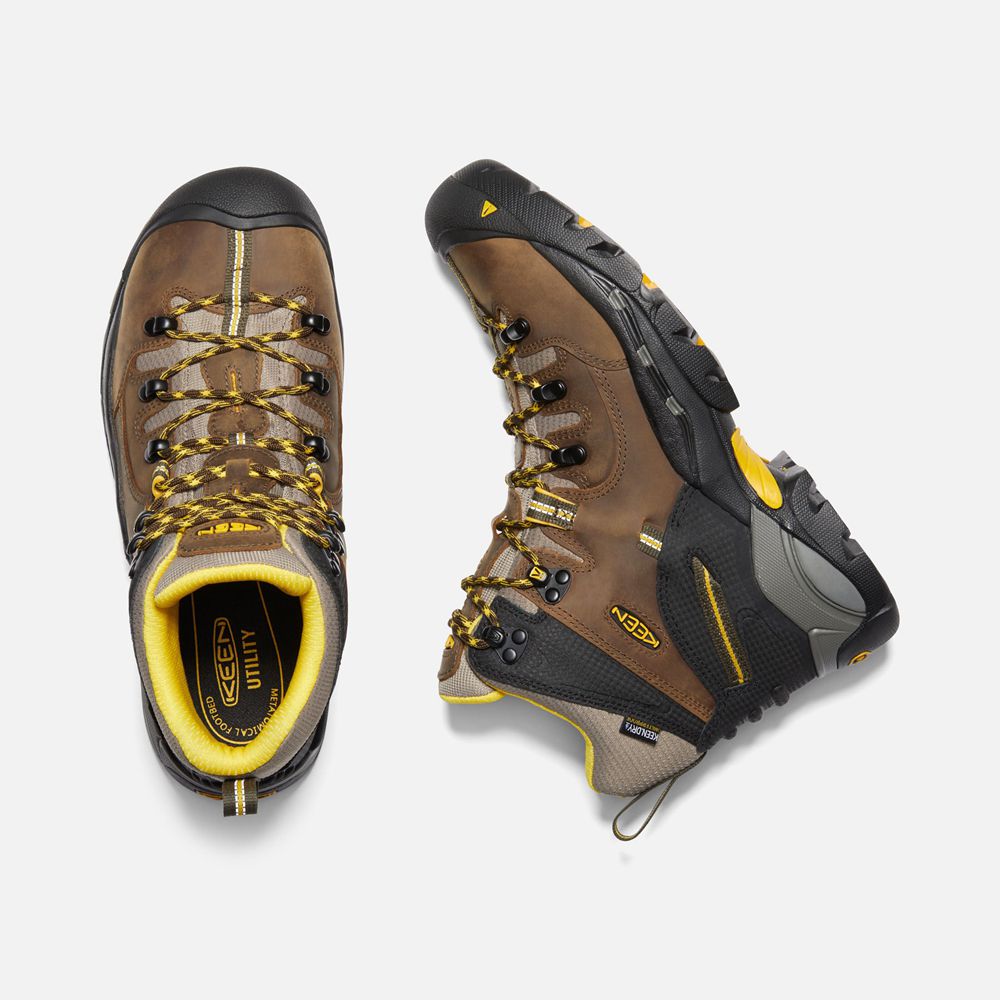 Botas de Trabajo Keen Mexico Marrom/Negros - Hombre Pittsburgh 6\" (Steel Toe) - EL6085374